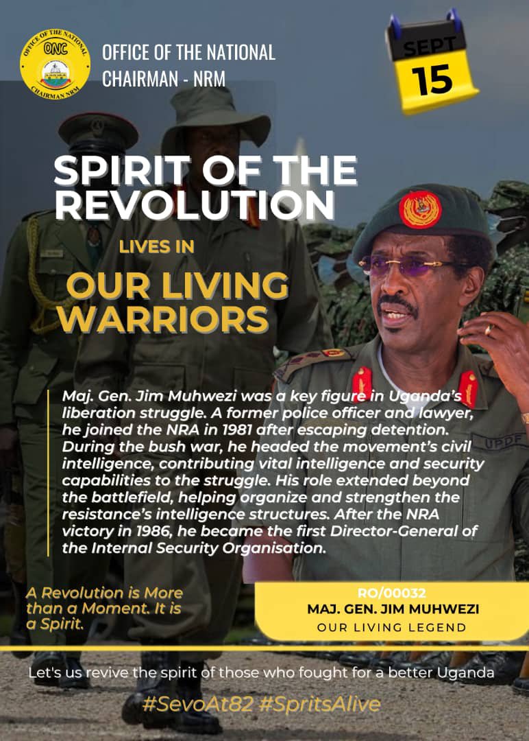 MrSwifti's tweet photo. Maj. Gen. Jim Muhwezi.
From heading civil intelligence to becoming the first Director-General of ISO, his leadership laid the security foundation for modern Uganda.
@otafiire_k @jkmuhwezi @Thomas_Tayebwa @ObothOboth @mkainerugaba
#SevoAt82 #SpritAlive https://t.co/raiqatDp3k