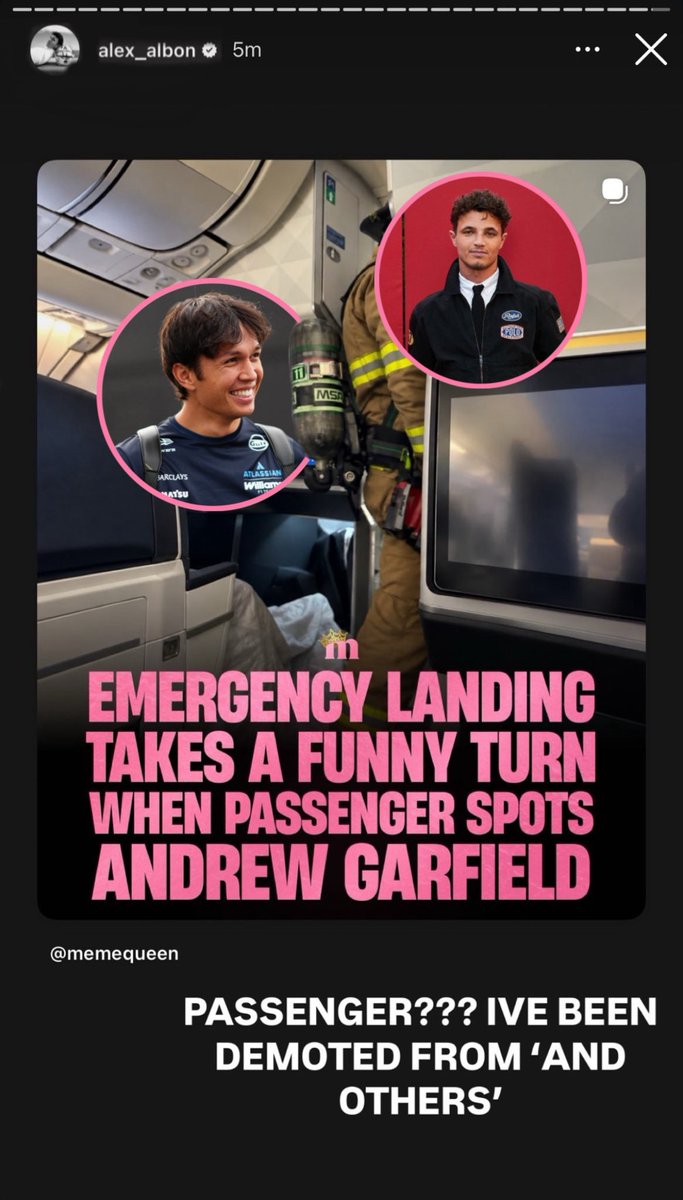 landotron4000's tweet photo. alex albon’s ft 2019 rookies plane ride chronicles [true story] https://t.co/QcSG3G5QXg
