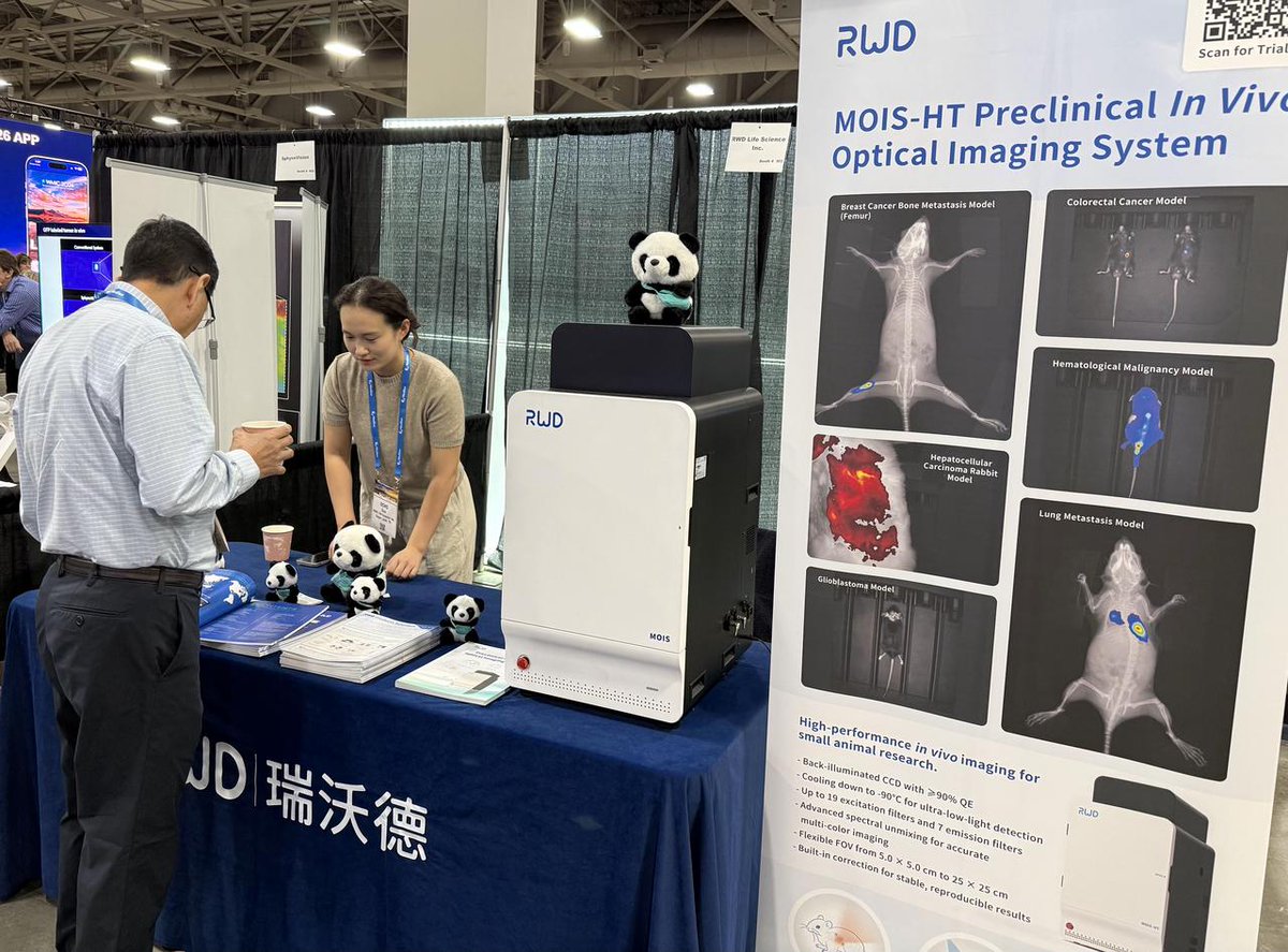 RWDScience's tweet photo. We're excited to be at #WMIC2026 and connect with researchers and experts from across the molecular imaging community!
Stop by Booth #303 to explore the RWD MOIS HT Preclinical In Vivo Optical Imaging System and exchange ideas on in vivo imaging applications.
We look forward to seeing you at Booth #303！
#WMIC2026 #WMIS #MolecularImaging #InVivoImaging #OpticalImaging #PreclinicalResearch