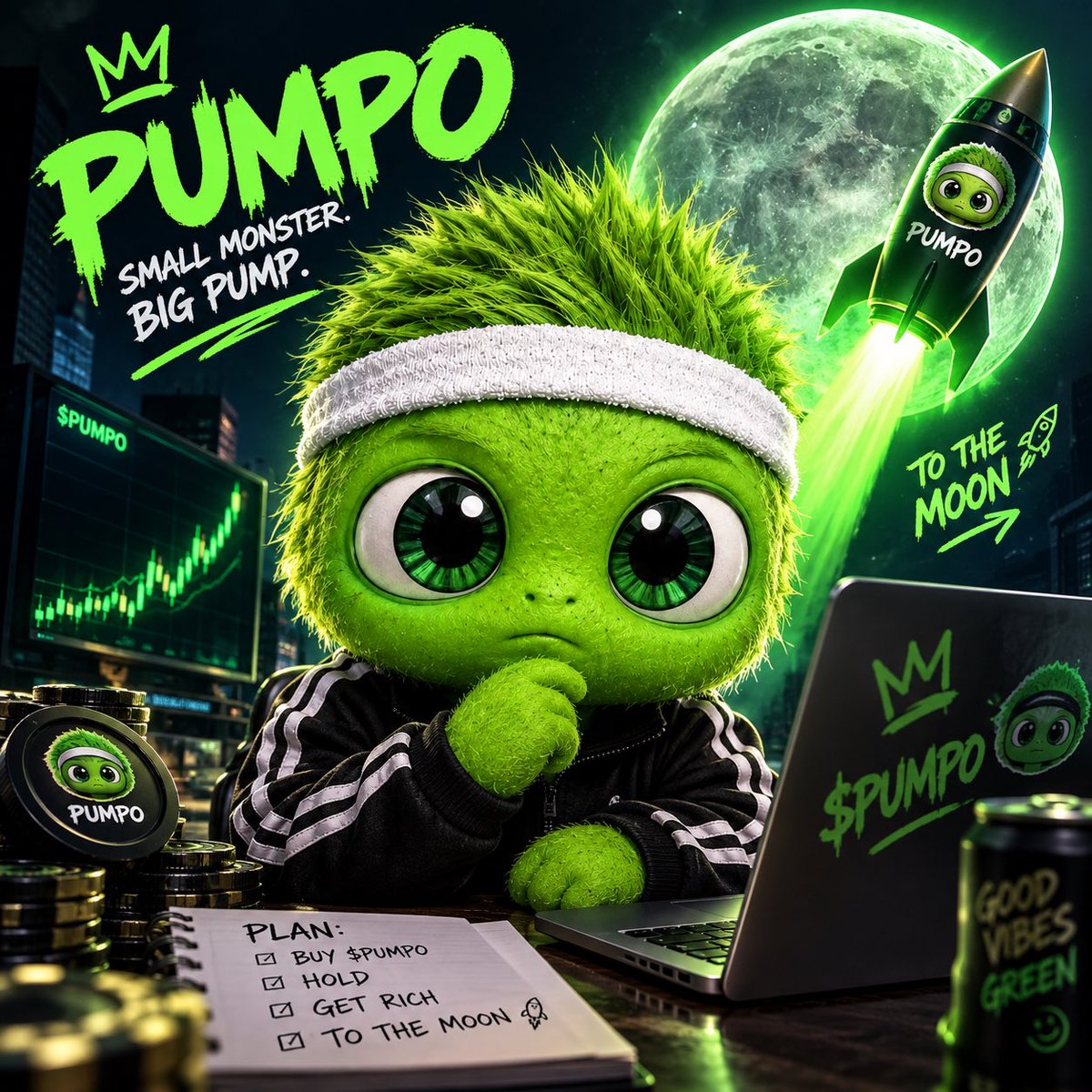 Pumpooffice1's tweet photo. 🐹 PUMPO IS THINKING… 👀

The plan is simple:

📈 Build the meme
🔥 Grow the community
🚀 Aim for the moon

Small monster. Big pump.

The next chapter of $PUMPO starts here. 💚

Are you ready to join the Pumpo army? 🐹🚀

#PUMPO #Crypto https://t.co/QCxT2C8UYs