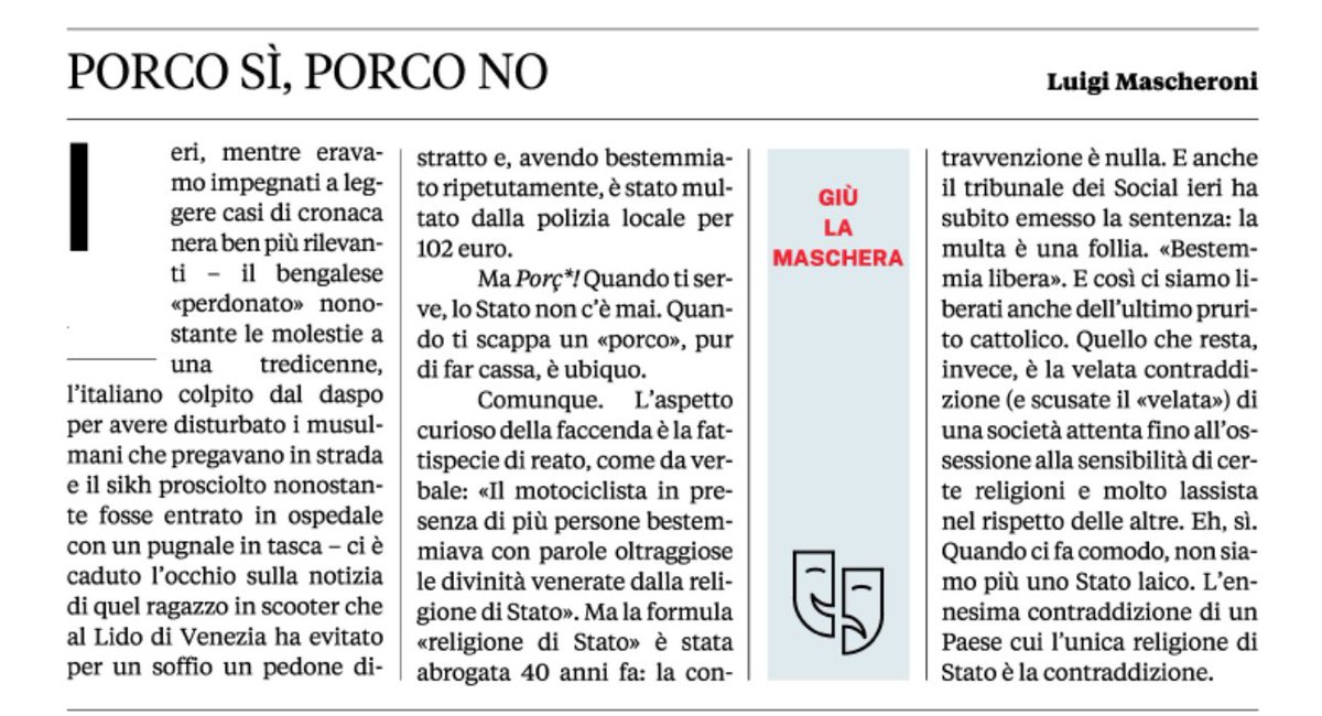 LuigiMascheroni's tweet photo. Dipende chi si bestemmia https://t.co/XbzrZPPsGe