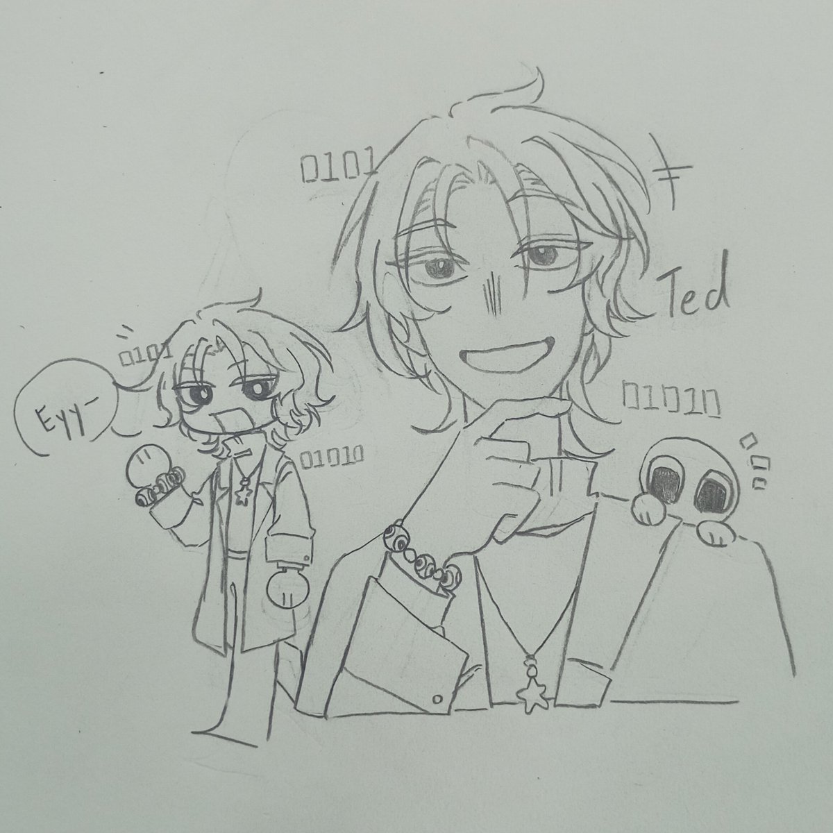 owo_grape's tweet photo. I draw Ted in my style!
My drawing didn't very well today...
#Ted #Idaios https://t.co/WoV47sYn01