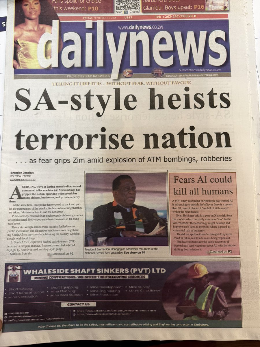 nickmangwana's tweet photo. As I read this article, I felt pity for this perps. This is Zimbabwe, we don’t tolerate this nonsense. They will experience the firm hand of the law. https://t.co/z03dtCeBfj