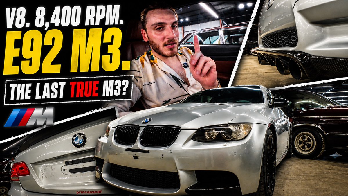 IsabelPinkqsja's tweet photo. FULL REVIEW OUT NOW

The only V8-powered BMW M3 ever built. 4. 0L naturally aspirated V8
8, 400 RPM redline
One of the greatest M cars ever made

BMW will never make another M3 like this again. Is the E92 M3 the greatest ever? Let me know in the https://t.co/5dsDwhIQuY