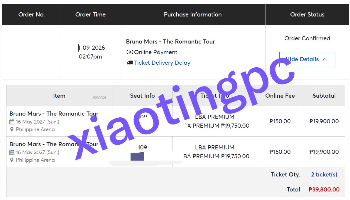 xiaotingpc's tweet photo. lba prem secured! 💜 #BrunoMarsInManila #TheRomanticTourPH https://t.co/6ti4PxuaMW