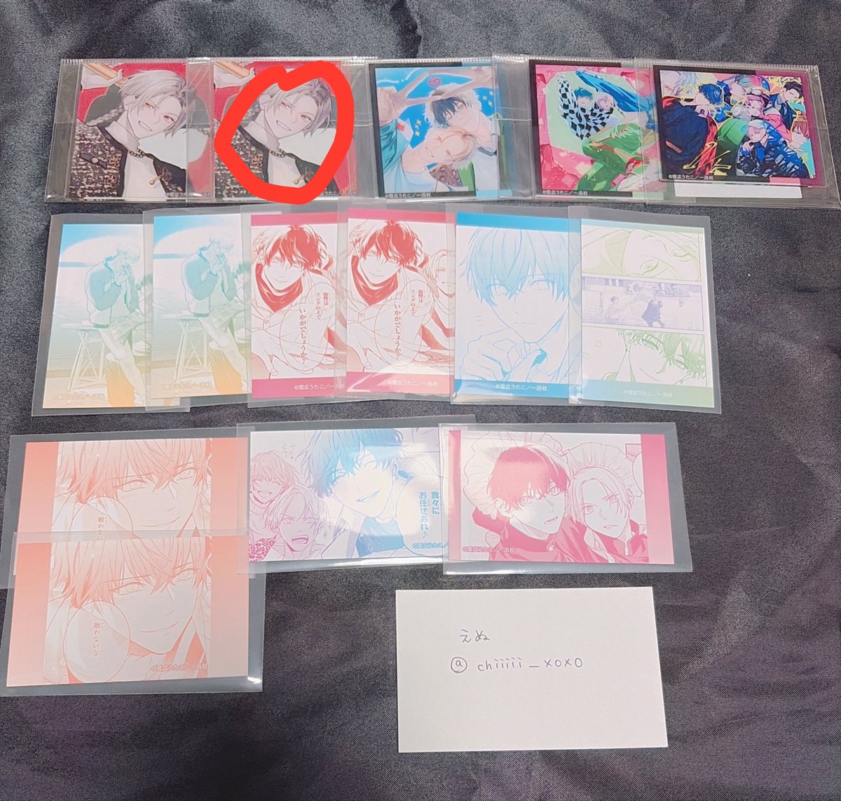___pppu___'s tweet photo. @chiiiii__xoxo ご検討ありがとうございます。
では、当初のままE賞とC賞の2:1での交換を進めさせて下さい。
お写真の赤丸印つけているものと郵送にて交換をお願い致します。
再度にはなりますが、ご検討頂けますと幸いです。
よろしくお願いします🙇 https://t.co/cNSmKGLcaN