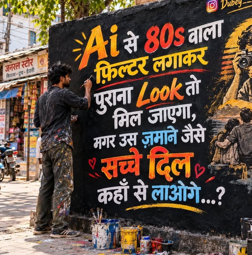 JayaDix31219634's tweet photo. फैशन की इस नयी दुनिया में जब खुद से ही बोर होने लगे तो  पुरानी अलमारी से कपड़े उधार मांग लिये!

AI के इस जमाने में  पुराने आदर्शों से बच के निकल जाने वाले ये "Gen Z"भी आज गुजरे जमाने के धागों से तालियां बटोर रहे..!

पुराने मूल्य भी आएं तो बात बने❣️
#80sVibes #GoldenEra 
#trend80 https://t.co/aT7CESBAzw