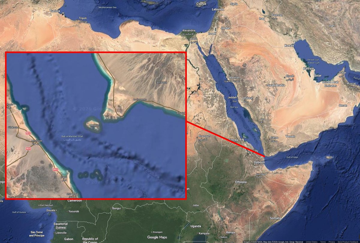 sentdefender's tweet photo. The Houthis seized Mayun Island, also known as Perim Island, in the Bab al-Mandeb Strait, according to  various reports from the region.

The small volcanic island is strategically important because it sits inside the strait and divides the waterway into two shipping channels. Control of Mayun gives the Houthis a significant position from which to monitor and potentially threaten commercial vessels transiting between the Red Sea and Gulf of Aden.

The seizure comes just one day after the Houthis captured the strategic port city of Mocha and as their forces advance toward Dhubab on the Yemeni mainland. Together, these gains put the Houthis in a substantially stronger position around one of the world's most important maritime chokepoints.