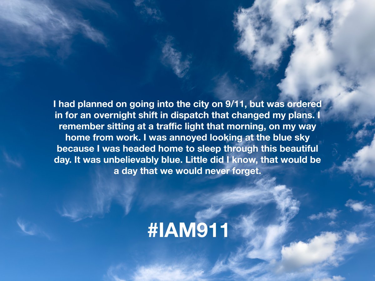 911podcast's tweet photo. 9/11 stories submitted to the #IAM911 movement. Thank you so much for sharing, and for what you do in our profession. https://t.co/FChGlM8AvU