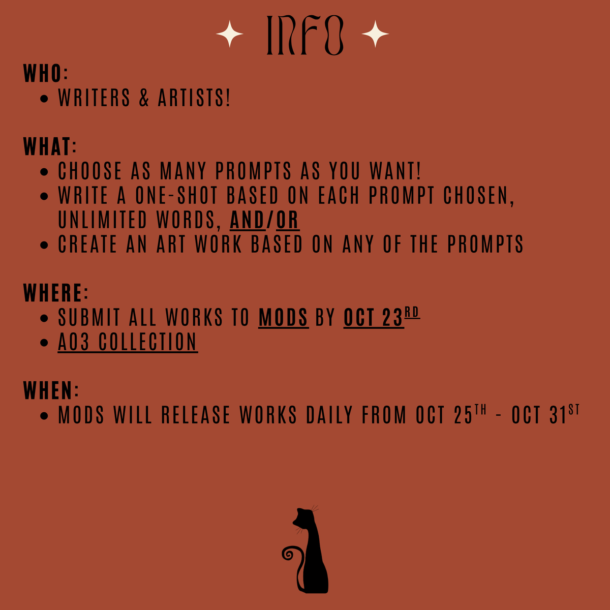 rutagforever's tweet photo. The info for anyone full participating, with a daily release on Ao3 the last week of October. 😘 https://t.co/7HzplAtnAV