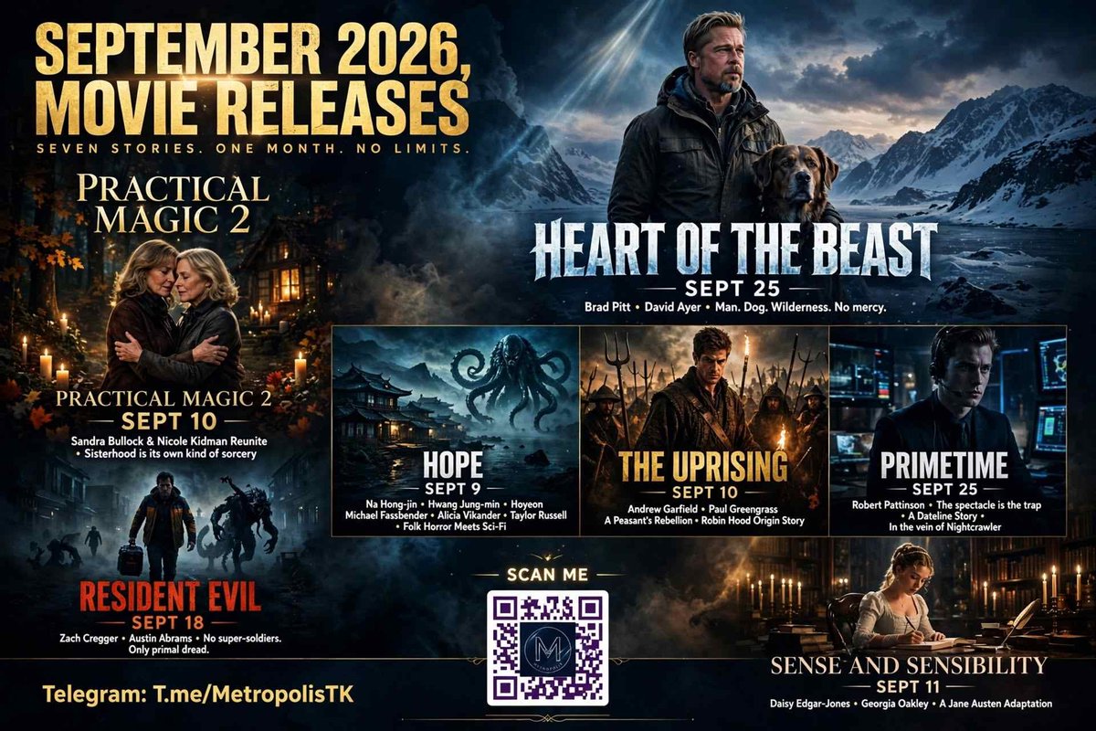 MetropolisPlex's tweet photo. https://t.co/R28If1exgX

September 2026: A Month Where Cinema Breathes Again

#Movies #Film #Cinema #MovieNight #FilmLover #Cinephile #MovieBuff #FilmTwitter #MovieLover #Hollywood #FilmCommunity #MovieReviews #NowWatching #NewMovie #ComingSoon #InTheaters #MovieTrailer #FilmRelease