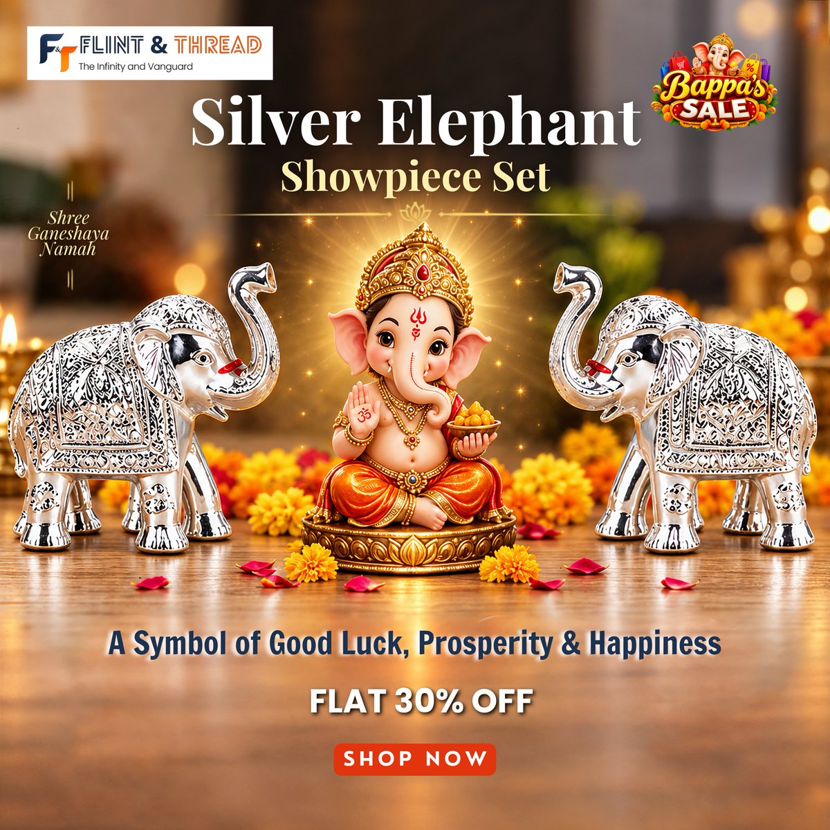 flintandthread's tweet photo. πβ¨ Welcome prosperity home!
Elegant Silver Elephant Showpiece Set of 2
Flat 30% OFF ποΈ
π Shop now: https://t.co/TC6Wa6SYMQ
#BappasSale #GaneshChaturthi #FestiveDecor #Flat30Off https://t.co/L9TLb7BdJf