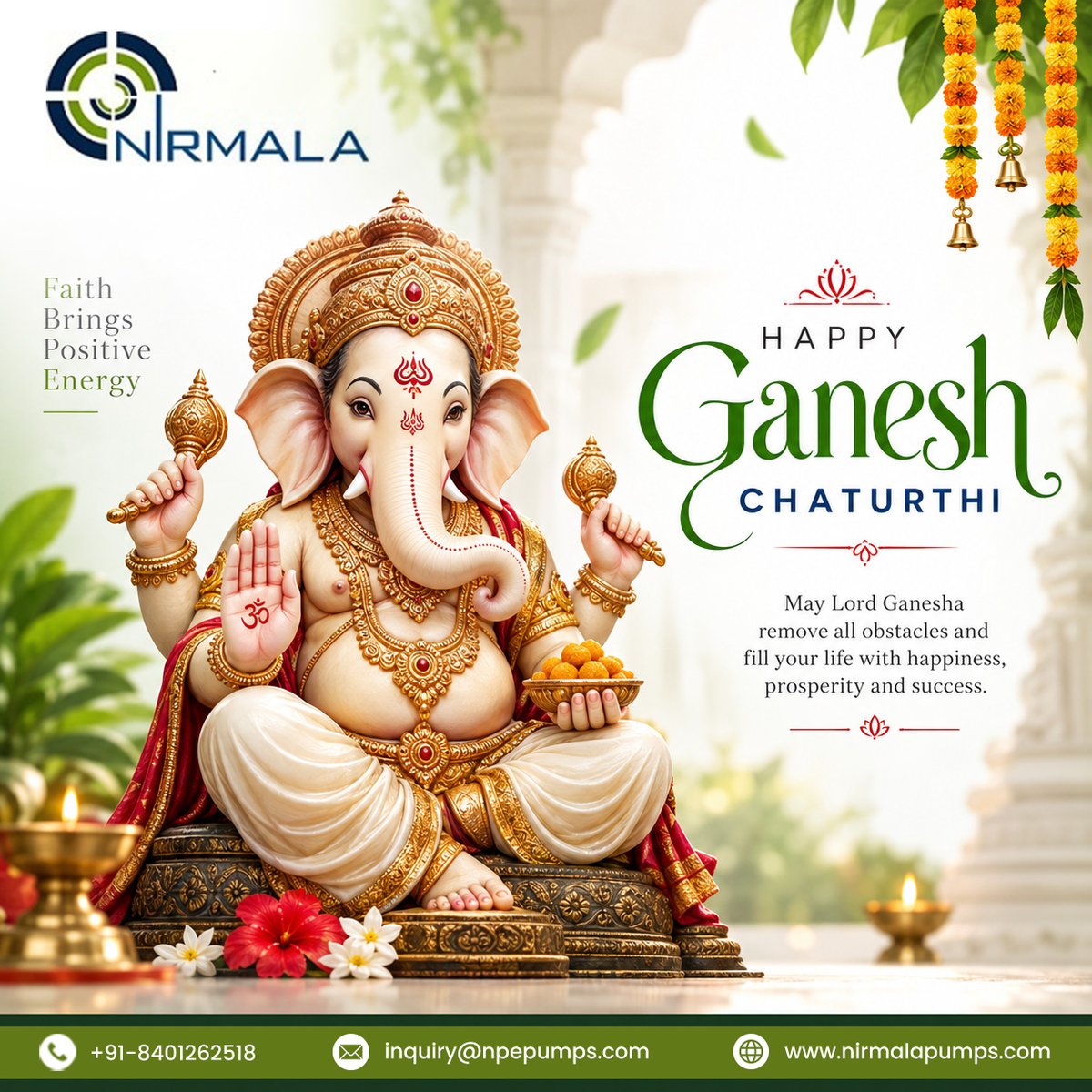 NirmalaPumps's tweet photo. 🐘✨ Happy Ganesh Chaturthi! 🙏

May Lord Ganesha remove all obstacles and bring happiness, prosperity, and success into your life.

Ganpati Bappa Morya! 🌸 https://t.co/BThT35WPLP