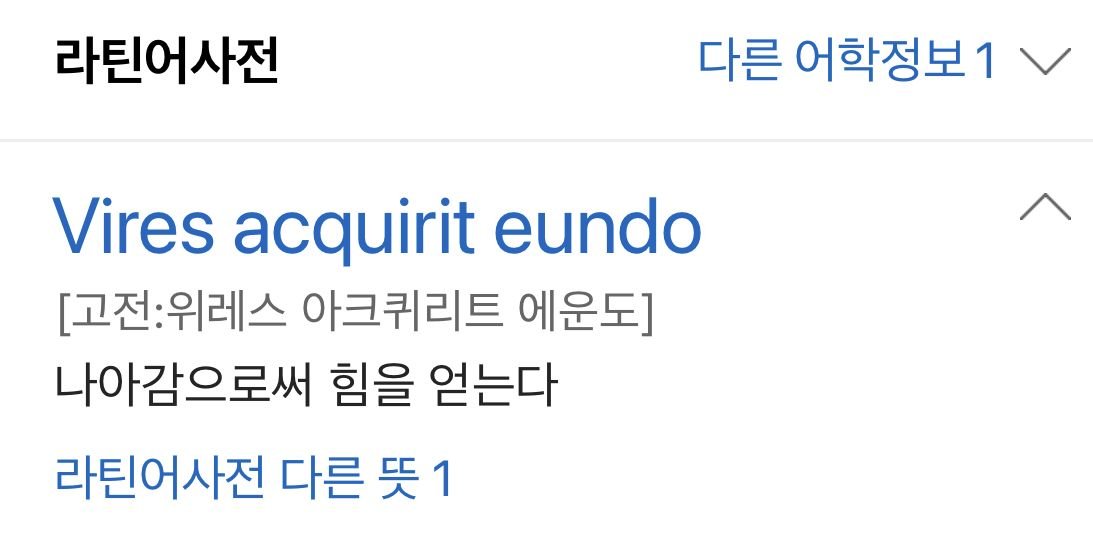 superwriter123's tweet photo. 내가 좋아하는 라틴어다.

행동함으로써
용기와 힘을 얻고 정진할 수 있다. https://t.co/ODMPZqOgXA