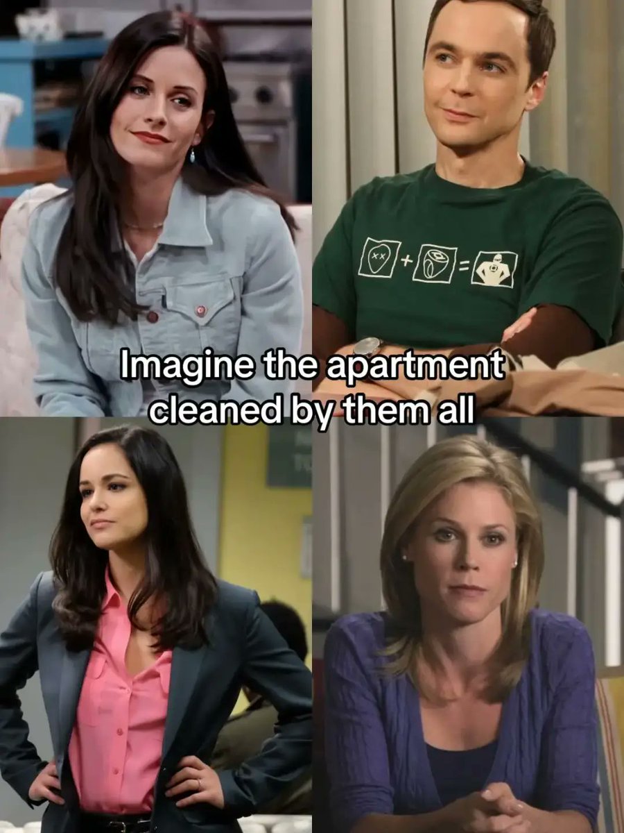 rhannsfof's tweet photo. Photo by F. R. I. E. N. D. S REALM on August 29, 2026. May be an image of text that says, “Imagine the apartment cleaned by them all. https://t.co/VxPvg0q6WK