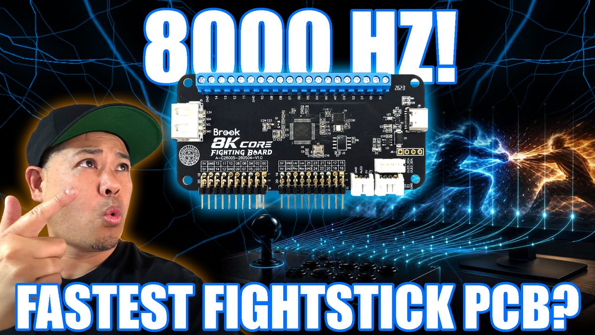 jonyfraze's tweet photo. New video is live testing out Brook's upcoming 8K Core fighting board! Is this the fastest fightstick PCB ever?
https://t.co/NqB5otiAxz
#fgc #fightstick https://t.co/MRE6ZEJqZK