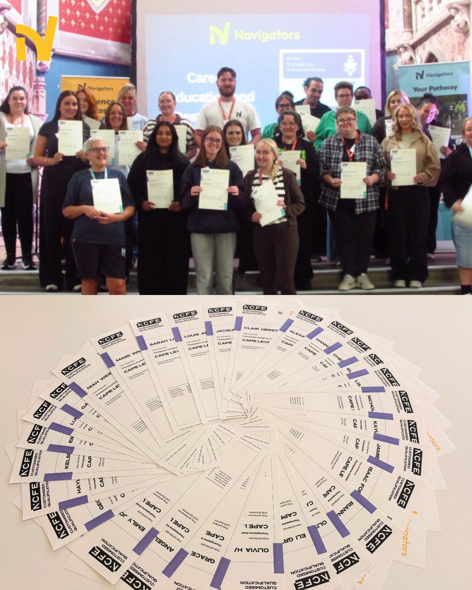 Navigators_AP's tweet photo. At our recent INSET Day, we were proud to celebrate colleagues who have now completed their @NCFE Certificate in Alternative Provision Education. Since the programme launched last year, 29 members of staff have achieved a recognised professional qualification in AP Education. https://t.co/LHTDVmbCyX