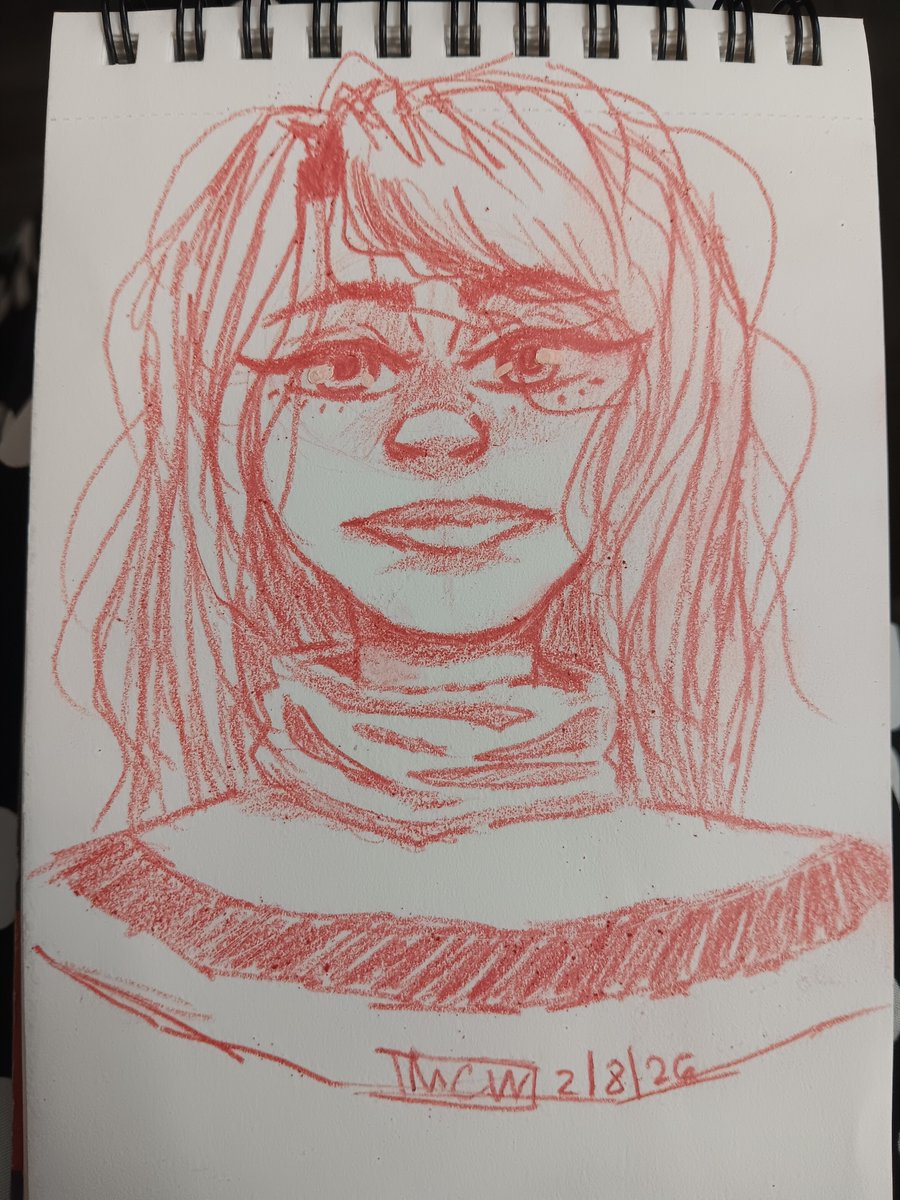 melon3803's tweet photo. drawing in purple pen then coloring/shading with a purple marker is *chef's kiss* same with red pencil :D 
#art #traditionalart #sketch #illustration‌‌ #sketchbook #portrait #mixedmedia #purple https://t.co/hXmmmw3YT6