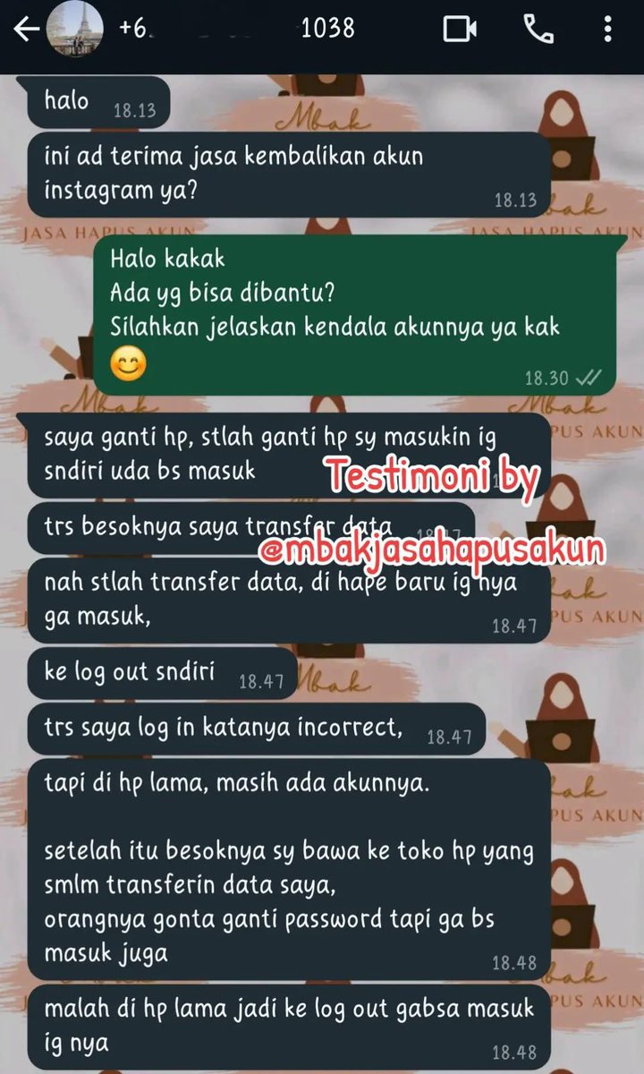 mbarecovery's tweet photo. JASA PEMULIHAN AKUN / HAPUS AKUN SOSMED

🤎JASA LACAK LOKASI
🤎RECOVERY AKUN
🤎SADAP WA 
🤎LACAK HP HILANG BY NO HP / IMEI
🤎JASA UNSUS AKUN/UNSUSPEND
JASA HACK/PULIHKAN BALIKIN AKUN EMAIL,IG,WA,TWITER/X, FB,TIKTOK,LINE

Order for whatsapp link nya dibio aku ☎️
#zonauangㅤ https://t.co/slFU3n4rNl