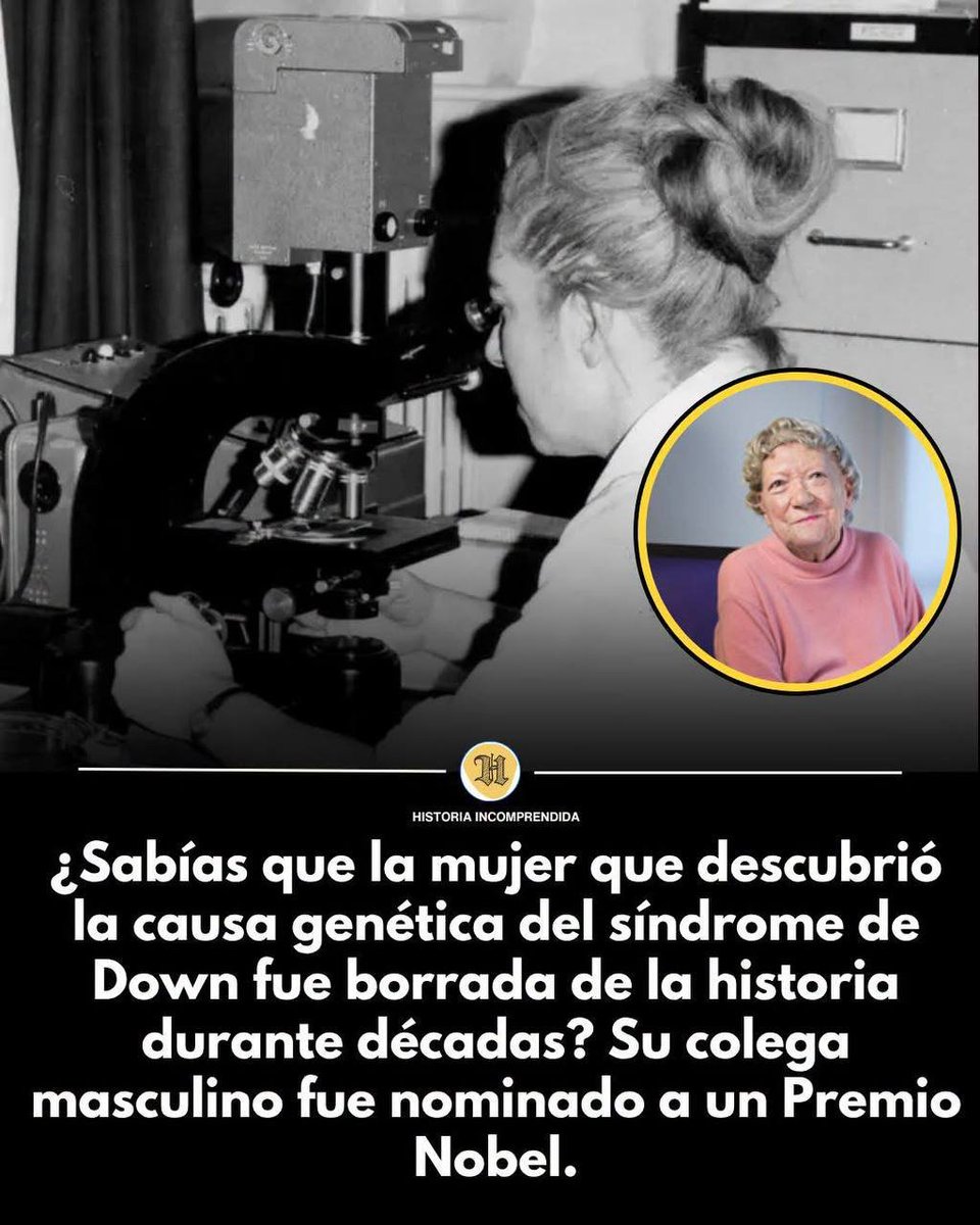 WomenNewsVzla's tweet photo. La mujer que descubrió la causa genética del síndrome de Down fue borrada de la historia durante décadas.  Marthe Gaultier, científica, vió por primera vez un cromosoma de más en las células de un niño con síndrome de Down: 47 en lugar de 46. El crédito se lo llevó otro.... https://t.co/6AR0wS04Pf