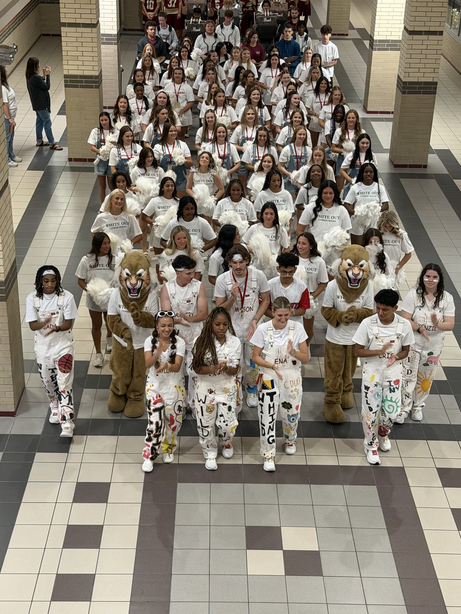 CyWoods212's tweet photo. 🤍🤍 The Wildcats are READY! 🤍🤍
Our White Out Spirit Train was in full motion this morning! 🚂🙌 The countdown to kickoff is ON! 🏈
🤍 WHITE OUT
🐾 Cy Woods vs. FB Austin
📍 Cy-Fair FCU Stadium
⏰ 7:00 PM
Let’s go, Wildcats! #WeAre212 #WhiteOut #WildcatPride https://t.co/6jjfYKdBv0