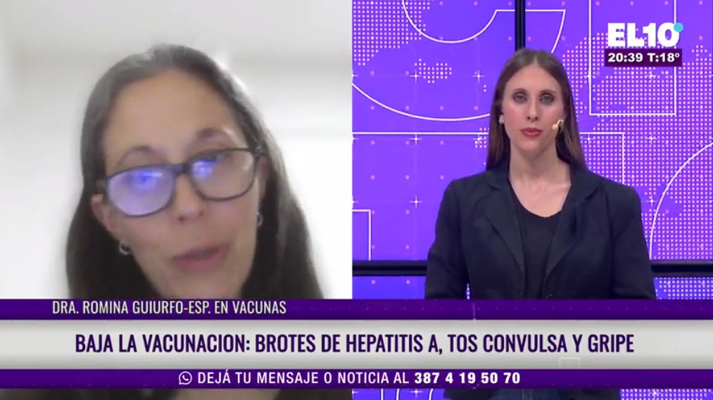 el10tv_'s tweet photo. 🚨 VACUNACIÓN EN ALERTA: ADVIERTEN POR BROTES DE HEPATITIS A Y TOS CONVULSA

Las coberturas esenciales en Argentina no alcanzan el 90% recomendado.
#N10

https://t.co/XfPdydnPQo https://t.co/HyZ3wllL5L