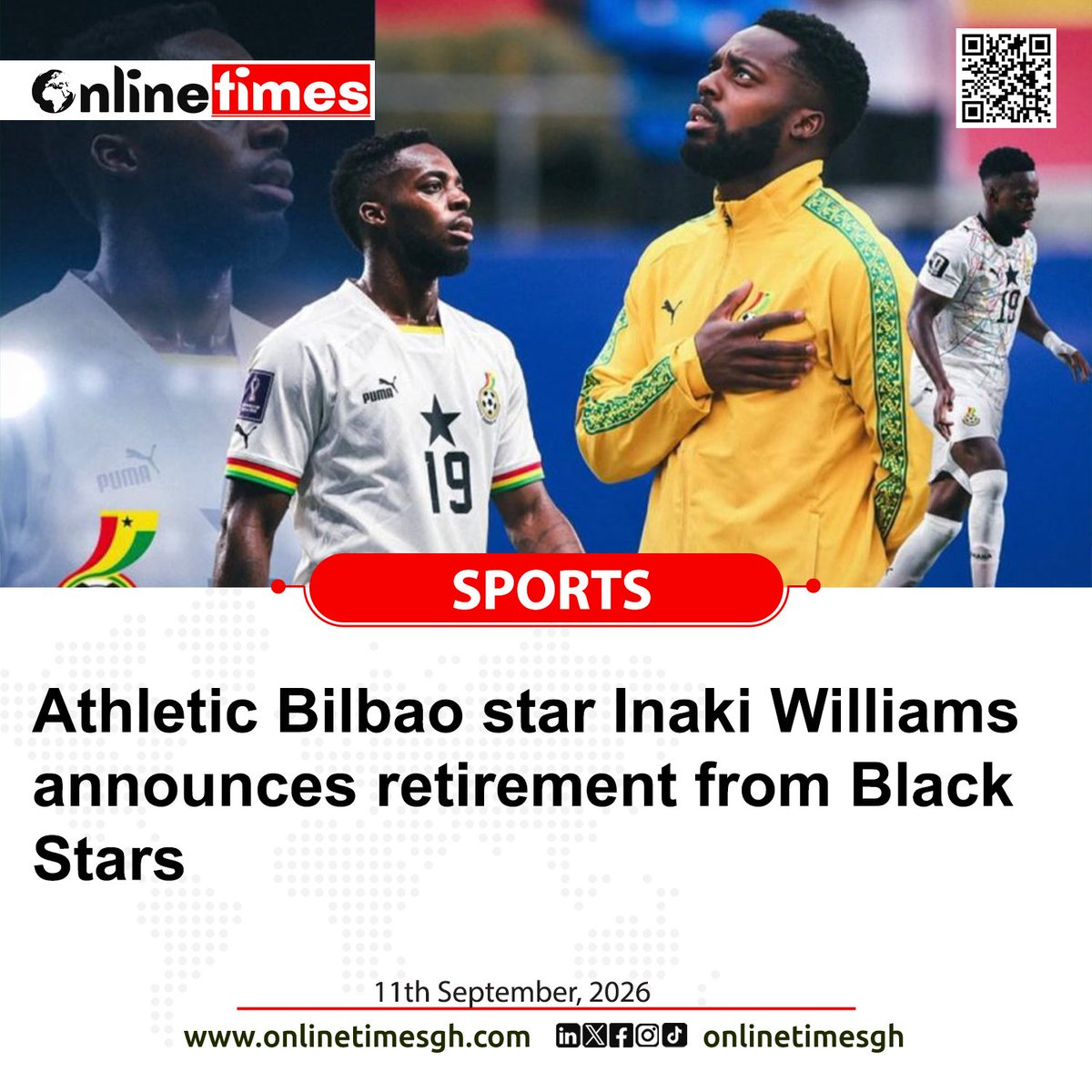 BRIGHTPC42's tweet photo. Iñaki Williams announces Black Stars retirement
Kudos snr🫡🇬🇭

#sports #trendingréels Arda Guler Stonebwoy La Mesia Sarkodie https://t.co/Q5tWbadZkJ