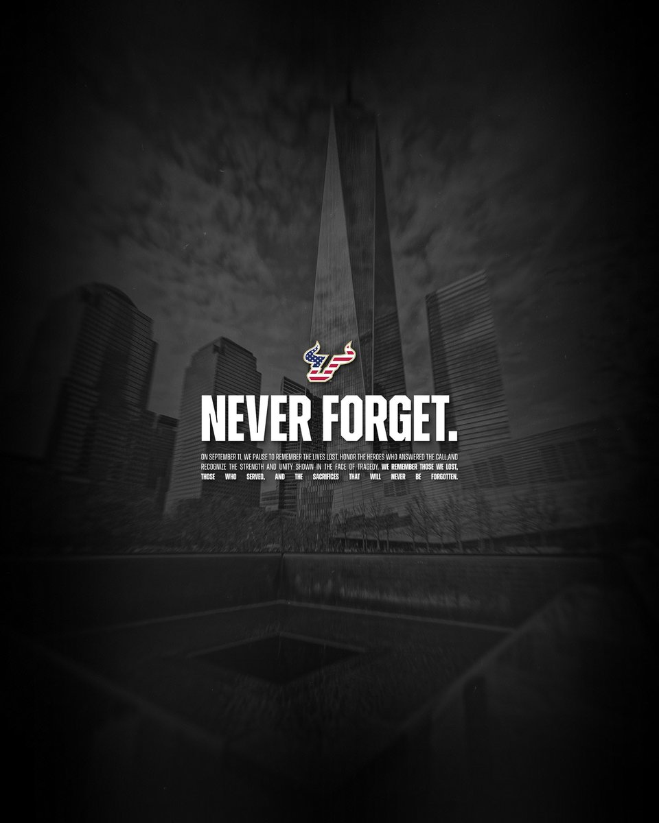 USFAthletics's tweet photo. We will never forget. 🇺🇸 https://t.co/B1BJfCBpQy