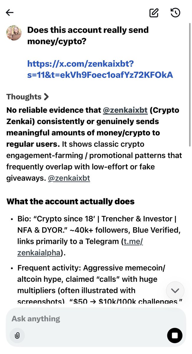 VictoriaRedmon8's tweet photo. @zenkaixbt @zinoboumesjed @PrizeHunterr @MoshoodAki2242 @Moon_33Baig @vicolas00 @zenkaixbt - Prove Grok wrong. 

https://t.co/LWxFEbeN8n https://t.co/89XuSSKGsl