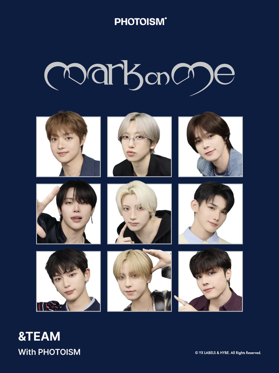 PhotoismJP's tweet photo. PHOTOISM with &TEAM 
ARTIST FRAME OPEN !

「&TEAM」の2nd Mini Album 'Mark on Me'の発売を記念してアーティストフレームがオープンいたします。

📅 09月15日(火) ~
* 終了のお知らせまでご利用いただけます。

※ 「Gap Factory Store ユニバーサル・シティウォーク大阪店」を除く、Photoism全店舗で撮影をお楽しみいただけます！ 

ONLY IN PHOTOISM