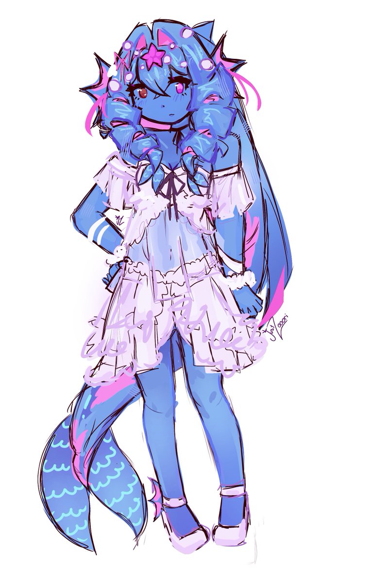 fishifi3d's tweet photo. First post yayy 
#dol9hinfanart #dol9hin https://t.co/Wu843OijVX