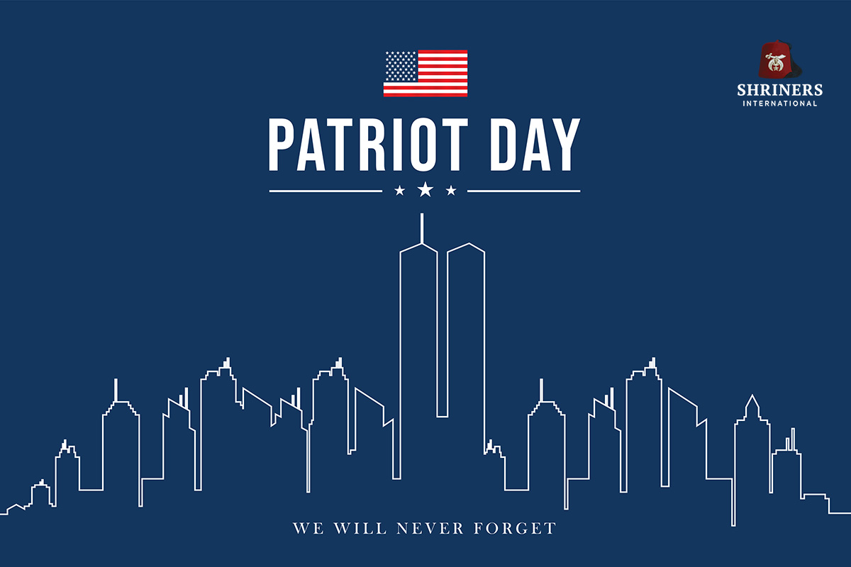 shriners's tweet photo. Remembering September 11, 2001. Honoring the fallen, the survivors, and the heroes. We will never forget. https://t.co/wufdl1kRKl