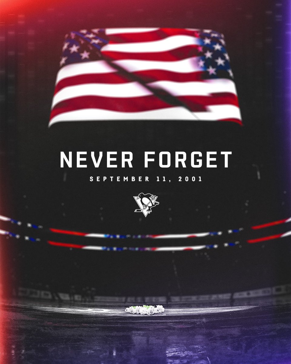 penguins's tweet photo. Today, we remember those we lost and honor the heroes who answered the call. https://t.co/6qUEff37eA