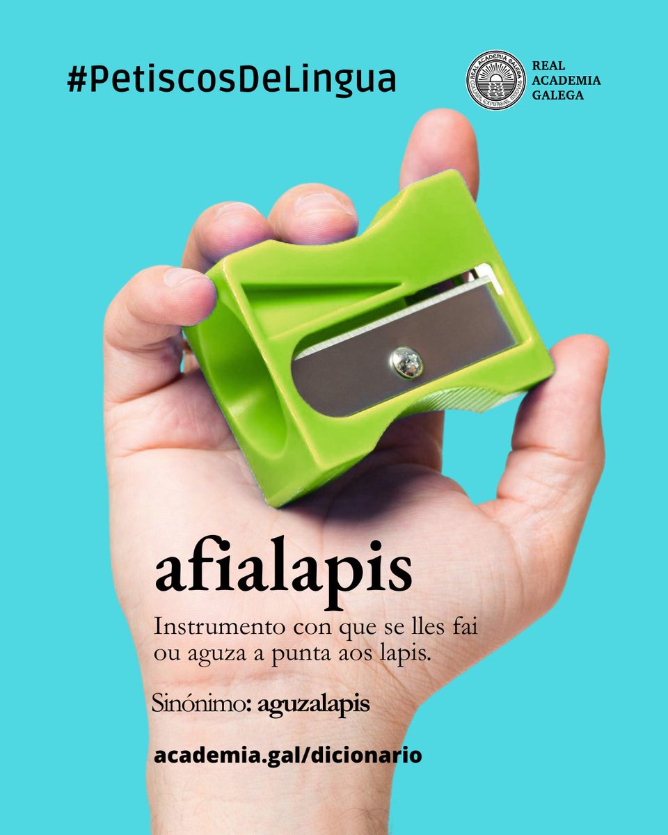 AcademiaGalega's tweet photo. Afialapis ou aguzalapis!
#PetiscosDeLingua #voltaaocole #dicionario
📌 https://t.co/5gj0pXvDX3 https://t.co/w0E2EsfKPc