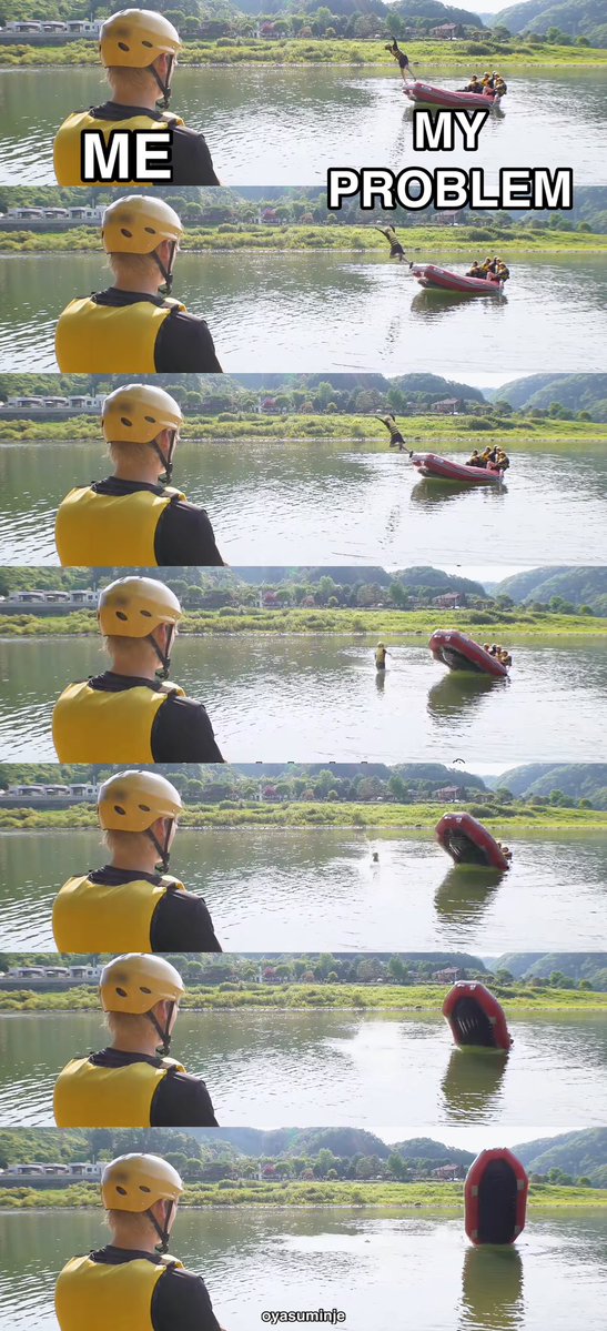 oyasuminje's tweet photo. LU GAK PAHAM BETAPA KOCAKNYA INI BAGI GUE😭 ITU PERAHU SAMPE NGEJUNGKEL DAN SI MINJE BENERAN STAY STILL DARI AWAL SAMPE PERAHU BENER2 TERBALIK😭😭😭 https://t.co/4iA9bSotu7