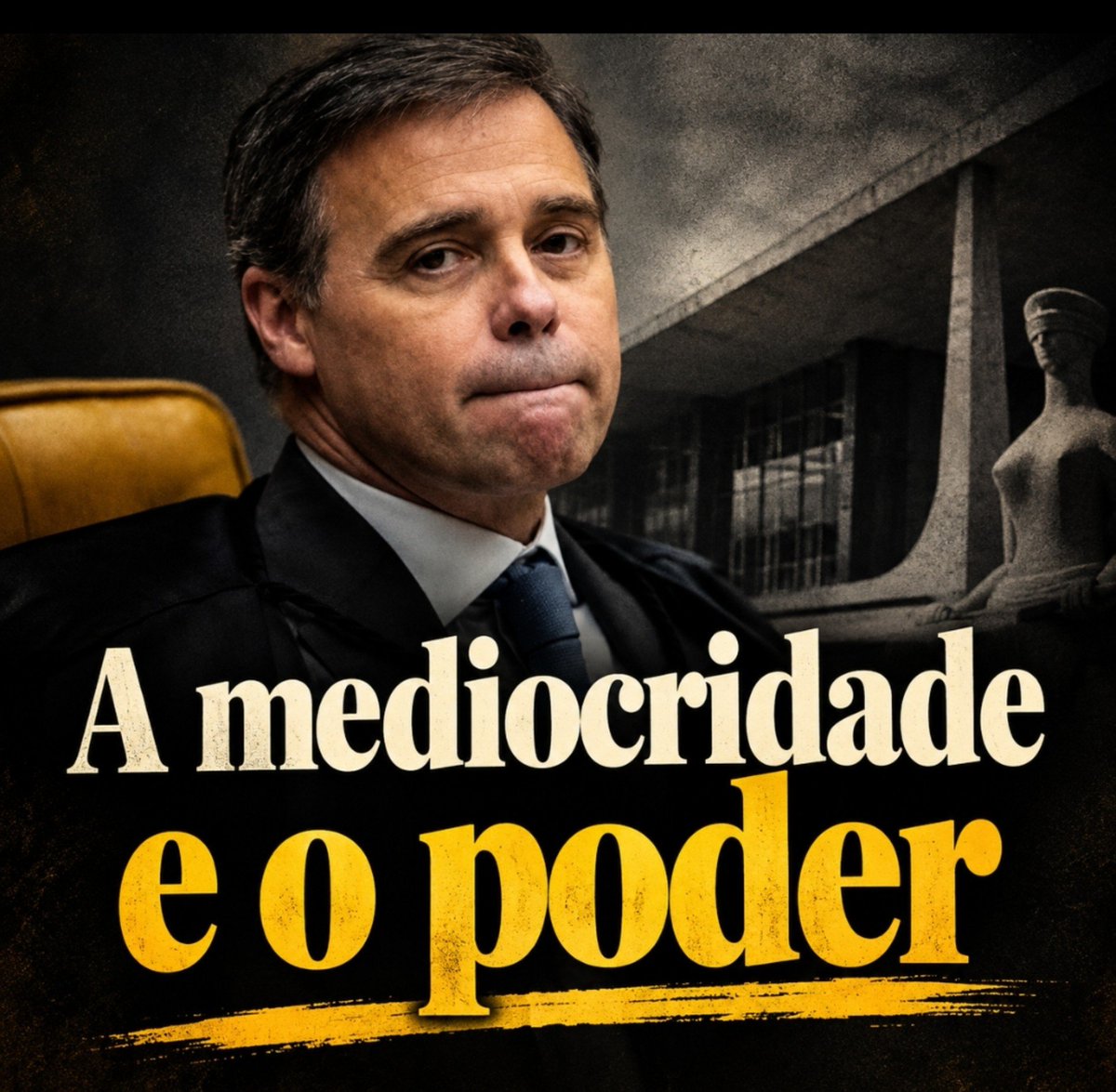 maressivas's tweet photo. Nada é mais perigoso do que uma pessoa pequena descobrir que ocupa um lugar grande.

As pessoas mais perigosas são as medíocres com poder. Não necessariamente pela incompetência, mas porque suas limitações pessoais, quando revestidas de poder institucional, deixam de ser um problema individual e passam a produzir consequências coletivas.

André Mendonça é um exemplo.

No STF, o cargo lhe dá autoridade, conhecimento, prestígio e solenidade. O Estado lhe empresta uma grandeza que ele jamais construiu por mérito próprio. É o poder permitindo que alguém pareça maior do que é.

Veja o caso Master. Diante da “solicitação” de Fachin para o levantamento do sigilo, Mendonça prontamente atendeu, mas apenas em pontos específicos.

Saíram do sigilo informações sobre as relações envolvendo Alexandre de Moraes, o Banco Master e o escritório de Viviane Barci de Moraes; o esquema BRB/Master; o vazamento de dados sigilosos; servidores do Banco Central envolvidos nas investigações; a chamada “milícia do Master”, “A Turma” e “Os Meninos”; e a contratação de influenciadores para divulgar conteúdo favorável ao banco.

E o que permaneceu sob sigilo? O caso Dark Horse e os políticos envolvidos com o Banco Master.

O caso já ganhou contornos de máfia. Não pq seja necessariamente violento, mas porque uma estrutura mafiosa é, antes de tudo, uma estrutura paralela de poder: protege seus integrantes, captura interesses e busca influência sobre as próprias instituições que deveriam controlá-la.

A Máfia Master não quer apenas escapar do Estado. Quer ter poder sobre ele.E aqui está a joia da coroa. Não é Flávio Bolsonaro. É o STF, na figura de André Mendonça.

O cargo lhe dá uma grandeza que ele não possui. E esse é o verdadeiro perigo: quando a mediocridade encontra o poder, ela deixa de ser apenas uma característica pessoal. Pode se transformar em instrumento.

Um medíocre com poder já é perigoso.
Um medíocre com poder e utilidade para um esquema de poder é muito mais.