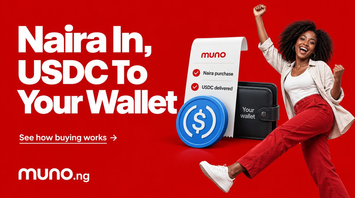 trymuno's tweet photo. Buying USDC with Naira? Muno uses a one-time virtual account, not a P2P seller, and delivers the purchased USDC to your own wallet. A clear destination for your purchase. See how buying works. #Cryptocurrency #BuyUSDCNigeria #Fintech #Usdc https://t.co/CGk5w7zxOj