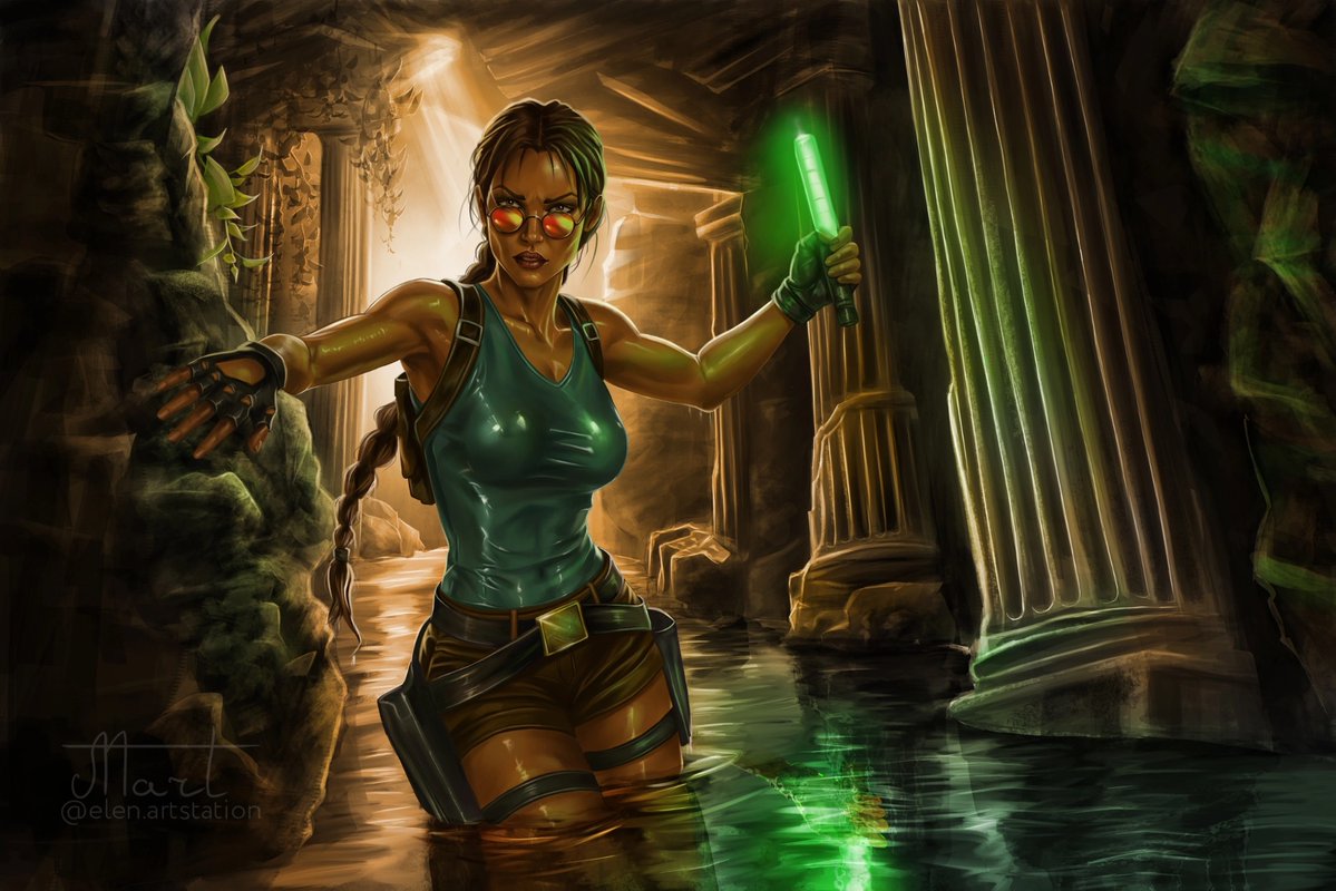 ElenMartCosplay's tweet photo. Every ruin has a secret. This one has been waiting for centuries 🔦
My artwork inspired by Lara Croft and the spirit of classic Tomb Raider https://t.co/MASAd44Zbd