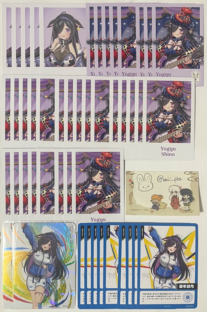 mii_pika's tweet photo. にじさんじ よいゆめ standard goods ハーフアニバーサリー 1周年 half 1st Anniversary デビュー にじフェス コレクションカード EX クラスジャージ ランダムチェキ風カード 交換 譲渡

求　1~2枚目→ 80円/枚+送料
　　3枚目→ 200円/枚+送料
　　1st特典 未使用シリアル

お気軽にお声かけ下さい https://t.co/85DPIfQ7mS