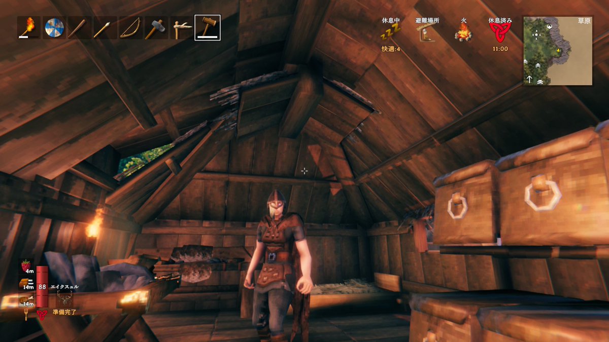 ffv7d_f's tweet photo. やっと人並みの生活をおくれるようになったヴァルヘイム（YouTubeみた）
消したマーカーもあるからエルデンリングより遥かに死んでるかも…
でもたのちい

#Valheim #Switch2 #ヴァルヘイム https://t.co/nKUU5iThzN