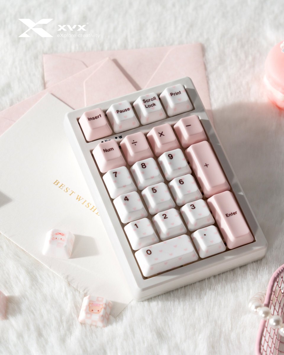 xvx_keyboard's tweet photo. Come join us for a little afternoon tea with our teddy bear! 🧸🫖✨

Meet the XVX Tea Time Ceramic Keycap Set — a sweet little tea party made for your keyboard. ☕

#XVX #Ceramickeycap #keycap https://t.co/XRU8JC7Ffo
