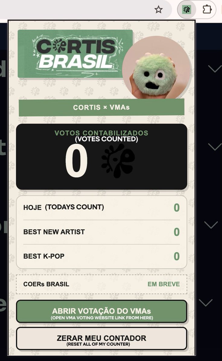 cortisconnect's tweet photo. 🚨 CORTIS VMA CHROME EXTENSION 

As we now keeping track of votes while voting consistently can be quite a hassle, especially when you’re also required to provide proof of your votes.

That’s why @CORTISBRASIL developed a chrome extension to make tracking your VMA votes much easier. After weeks of development and testing, the extension is now ready for coers to use 🥹🖤

[DOWNLOAD EXTENSION] 
🔗 https://t.co/LCbI5Kvg8r

It automatically keeps track of your voting activity across the two categories where CORTIS is competing:

🏆 Best New Artist
🏆 Best K-Pop (REDRED) 

You’ll also be able to see:
1️⃣ Your total votes
2️⃣ How many votes you’ve made today
3️⃣ Your votes for each category
4️⃣ Your progress updated in real time

No need to manually count everything or stop voting to record your progress. Just install the extension, vote normally

The extension has also gone through several rounds of testing with multiple cortis voting fanbases and everything has been running smoothly so far.

A big thank you to Brazil fanbase for creating this tool and making voting a little easier for everyone. Now, let’s keep those votes coming for CORTIS!