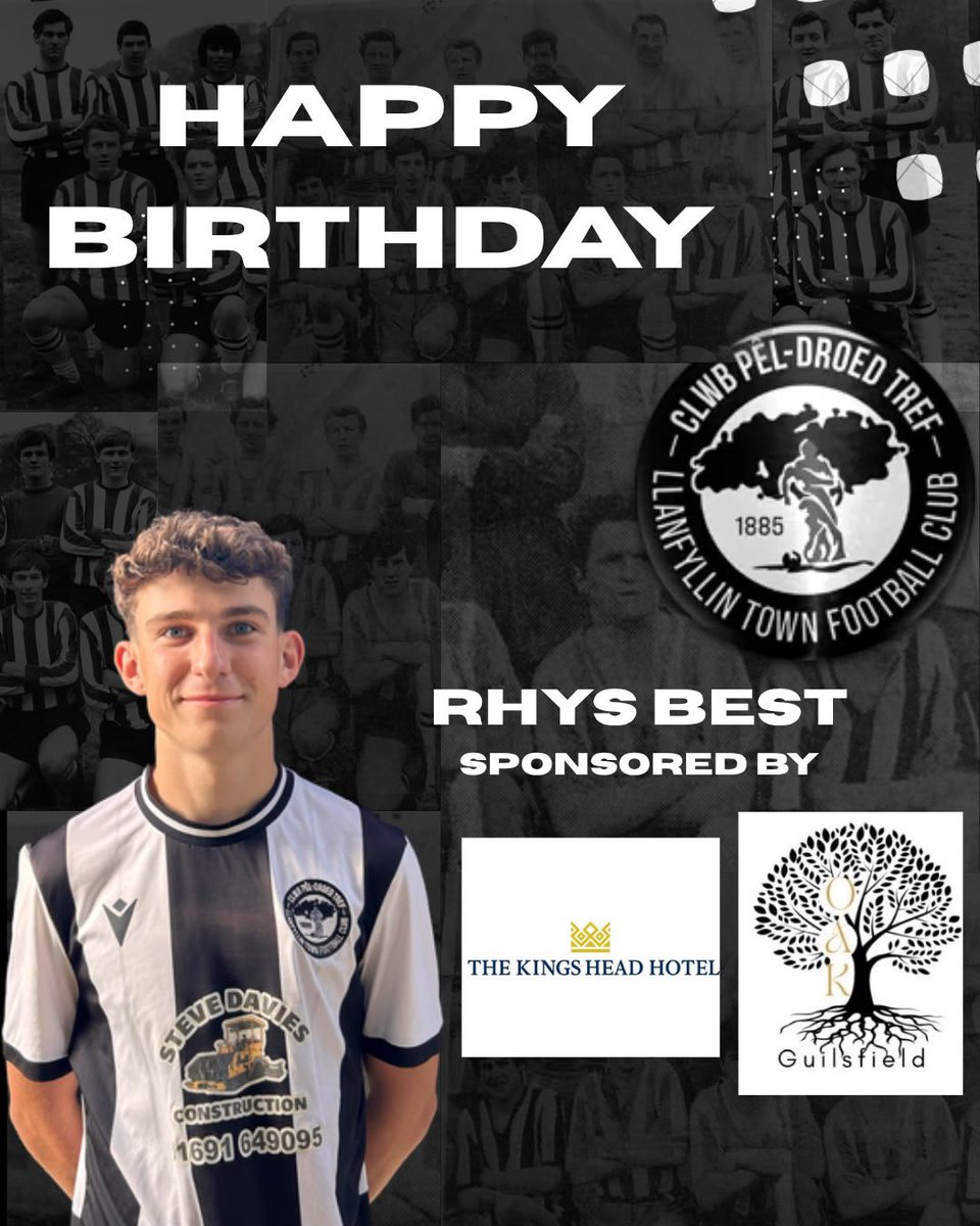 LlanfyllinFC's tweet photo. 🥳 It’s Rhys Best’s birthday today.

We hope you have a great day Rhys! 🎂

#LTFC https://t.co/U87X4Tjz0m
