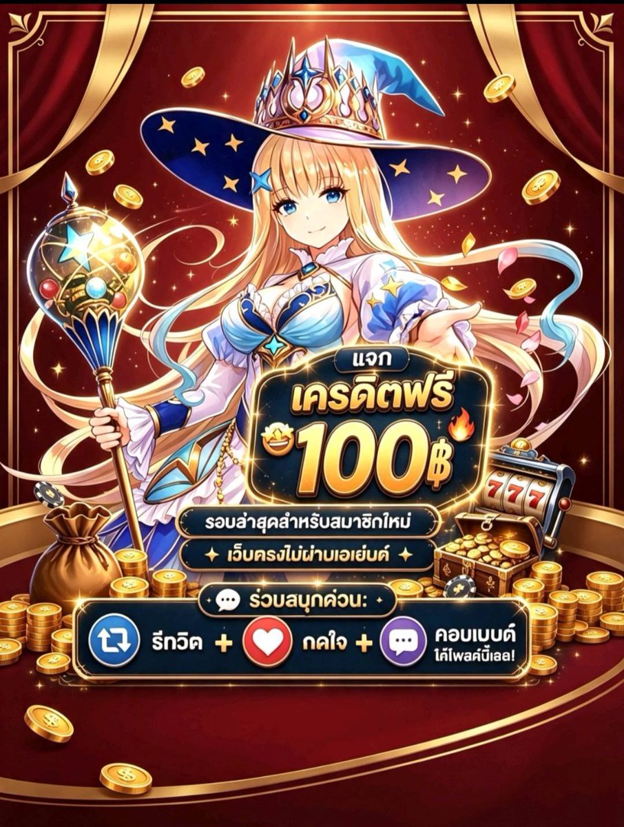 AlHemmen9vi's tweet photo. 🪙สมาชิก ใหม่ เครดิตฟรี 100
ทำยอด 1000 ถอน 1000 บาท

⭐โปรทุนน้อย⭐
50 รับ 75
59 รับ 80
119 รับ 170
300 รับ 450

สมัคร : https://t.co/fCLfpfmMF9

#ครดิตฟรีล่าสุด #เครดิตฟรีไม่ต้องฝากไม่ต้องแชร์ล่าสุดวันนี้  #สล็อต𝙥𝙜 #เว็บดีแนะนำ #เว็บตรงแนะนำ https://t.co/tPuCjVQiF7