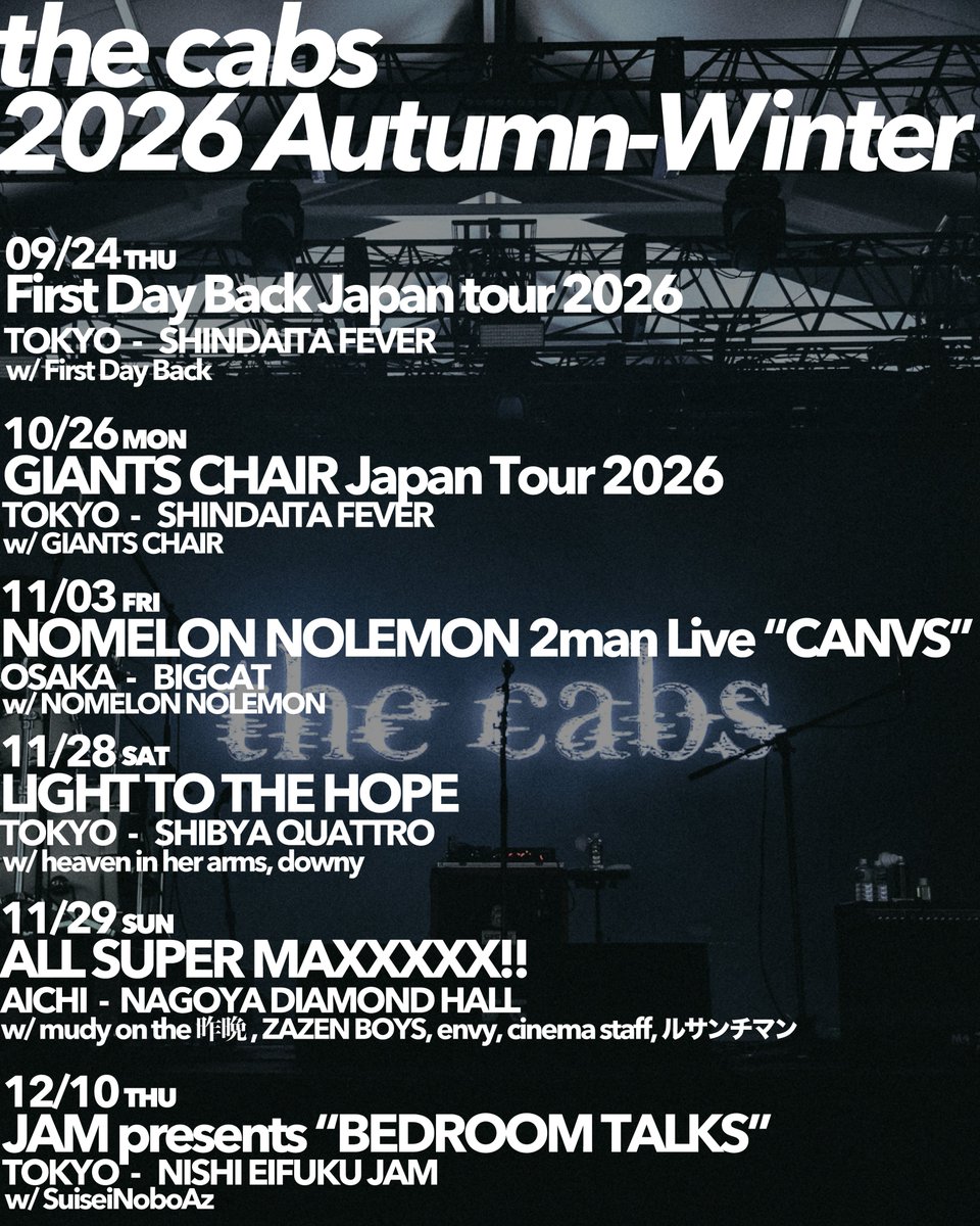 the cabs (@thecabs_japan) / X