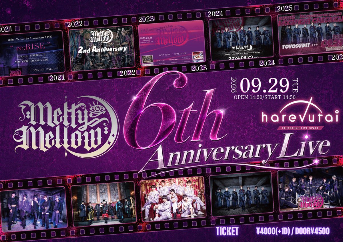 chronogenesis91's tweet photo. ꙳⸜⸜ 9/29(火)ライブ情報 ⸝⸝꙳ 
#クロジェネライブ

🎁ルーレット

『Melty×Mellow 6th Anniversary Live』

🎪池袋harevutai
🚪OPEN 14:20／START 14:50
🎫前売 4,000円／当日 4,500円(各+1D)

9/12(土)22:40~
※22:50までクレカ決済のみ
※手元動画あり
※URLは1分前にMelty×Mellowさん公式アカウント( @melu_mello )より公開

*.·┈┈┈*.·┈┈┈*.·┈┈┈*.·┈┈┈
スペシャルコラボへ下記メンバーが出演します⟡.·

💛げんきさんチーム　　@Hyo_Chrono 
💙きょうまさんチーム　@Haruki_Chrono 
💚わなちさんチーム　　@Uta_Chrono 
　　　　　　　　　　　@Kanato_Chrono