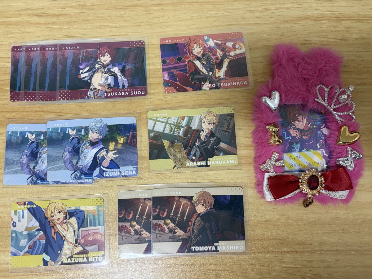 Natu_TRgoods's tweet photo. [交換]あんスタ カードダス
[譲]N:斑,なずな,友也2,千秋,忍,鉄虎2,奏汰3,司4,レオ,泉2,嵐,
R:翠,桃李
[求]N:燐音,HiMERU,こはく,ニキ
R:燐音,ニキ https://t.co/0Cpm6IpQN2