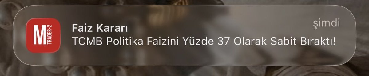 SJConner12's tweet photo. Faizler beklenti dahilinde  %37’de sabit bırakıldı

#faiz #borsa #bist100 #enflasyon https://t.co/NKUhmvVkJs