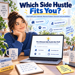 HelenePalmer23's tweet photo. Not sure which side hustle fits you? 

My blog post takes a closer look at how the Ultimate Side Hustle Idea Vault GPT can help you uncover side hustle ideas you might otherwise miss. 🙂

https://t.co/STJ2ps4HJD

#SideHustle #ChatGPT #AI #MakeMoneyOnline https://t.co/W75RHedXgR