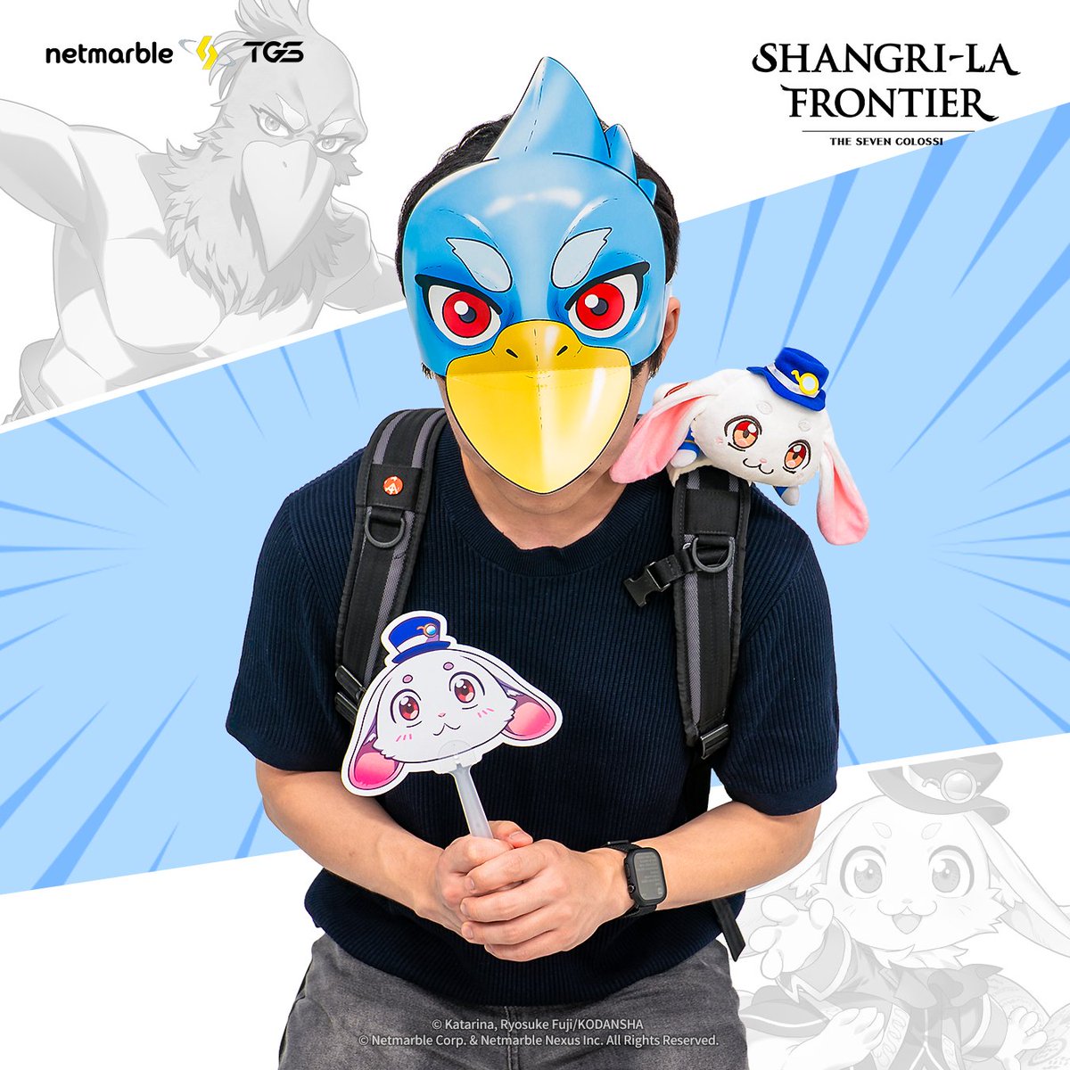Shanfro_7C_en's tweet photo. ／
TGS goodies, assemble!
Grab this haul of exclusive items
at the ShanFro7C booth!
＼

☀️Sanraku Sun Visor
🐰Emul Fan
🎒Original String Bag
🧸Emul Shoulder Plush
🎖️Original Can Badge

Gear up and roam the venue!🚶

#ShanFro7C #TGS2026 https://t.co/zi6O38hxB7